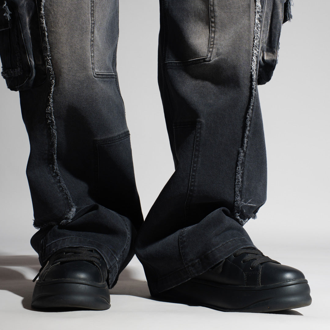 BLACK 3D CIRCUIT DENIM