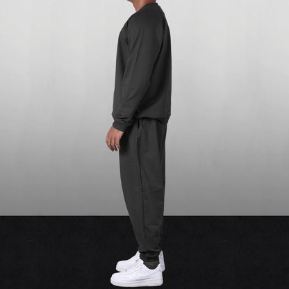 BLACK BASIC SWEATPANTS CO-ORD SET