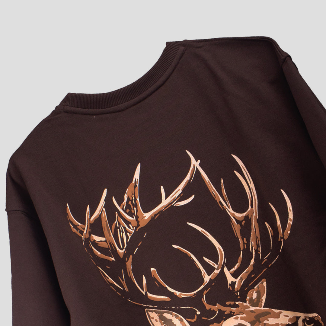MAGESTIC DEER OVERSIZED GRAPHIC T-SHIRT