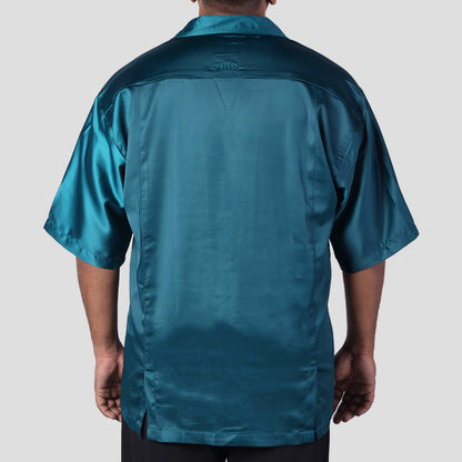 EMERALD GREEN SATIN SHIRT