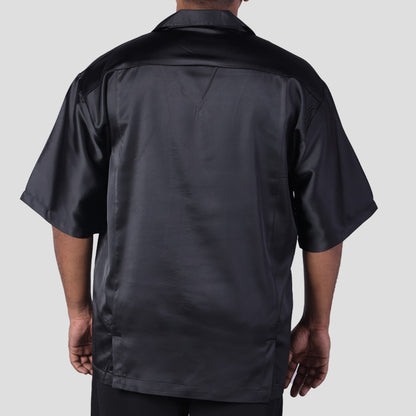 BLACK SATIN SHIRT