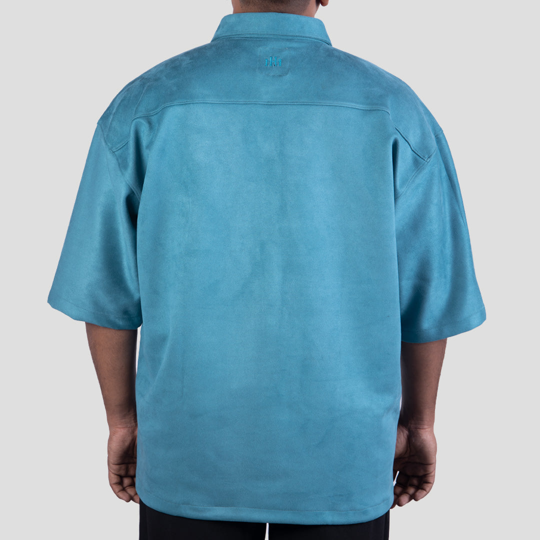 TURQUOISE CLASSIC SUEDE SHIRT