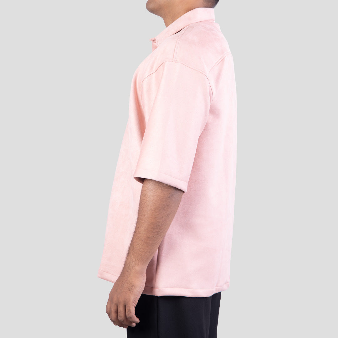 CORAL PINK CLASSIC SUEDE SHIRT