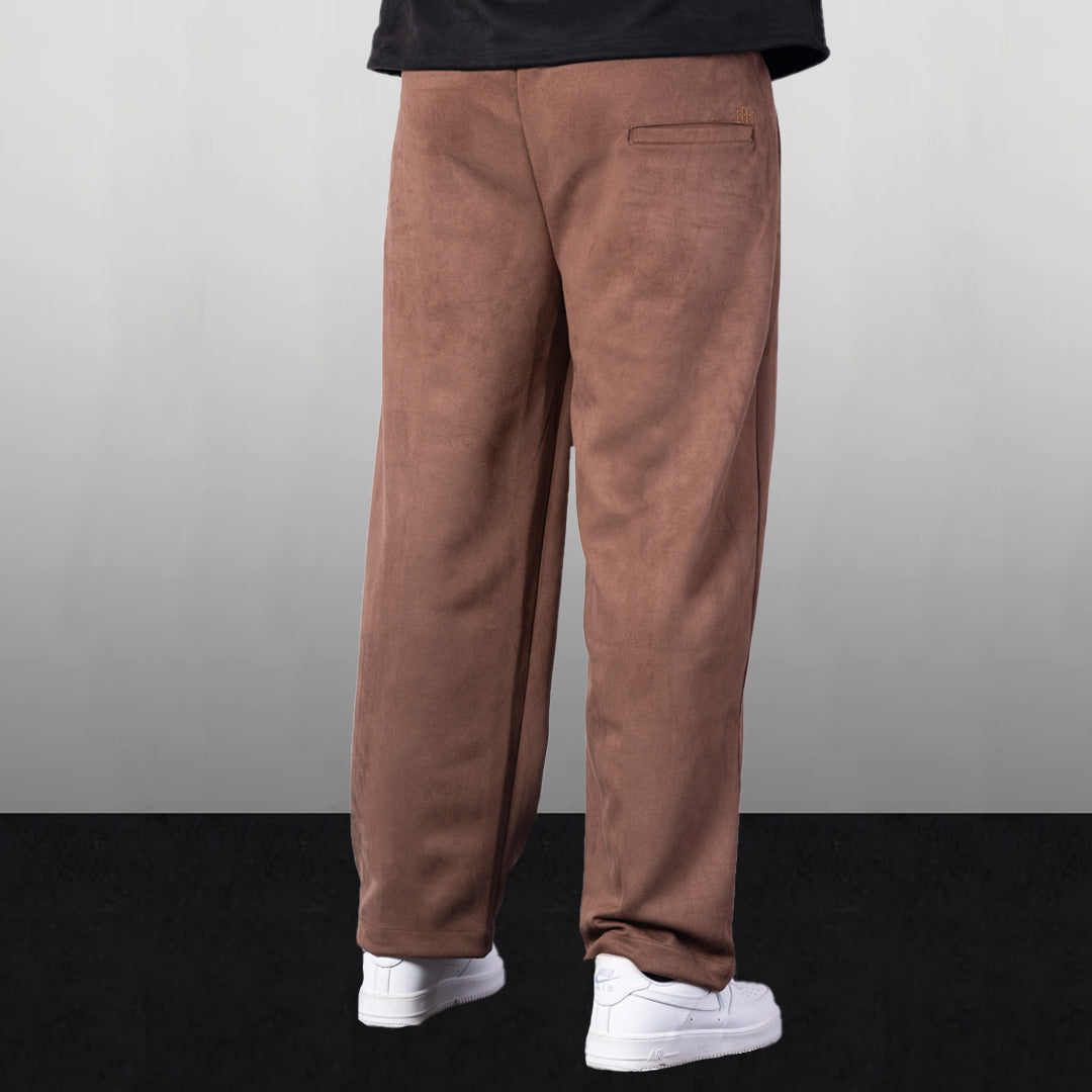 BROWN CLASSIC SUEDE PANTS