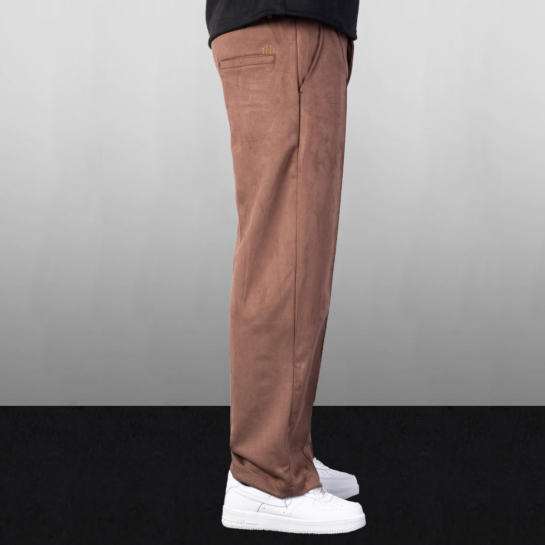 BROWN CLASSIC SUEDE PANTS