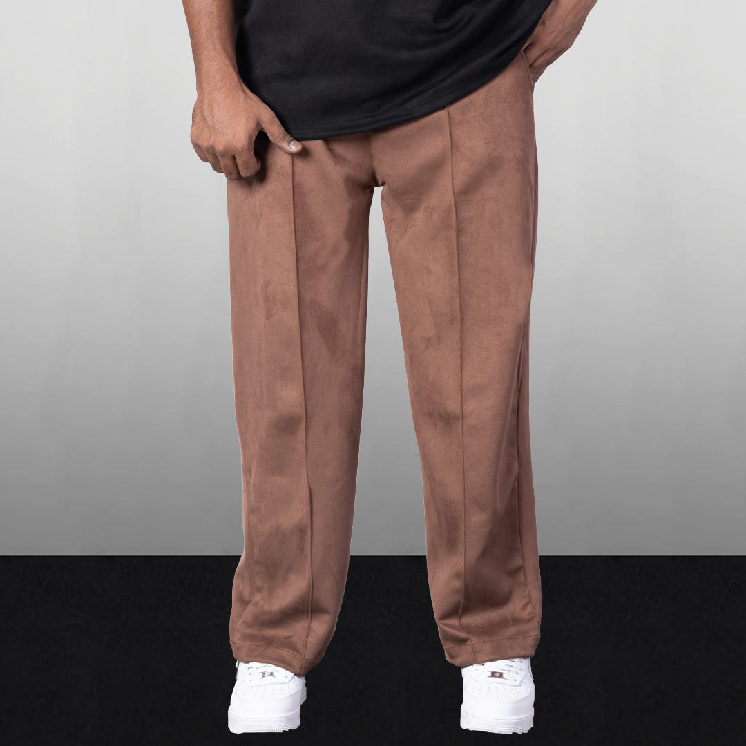 BROWN CLASSIC SUEDE PANTS