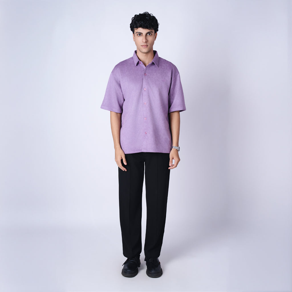 PURPLE CLASSIC SUEDE SHIRT