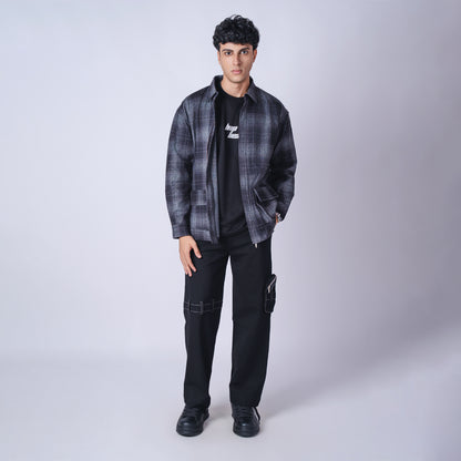 FLANNEL POCKET ZIPPER JACKET