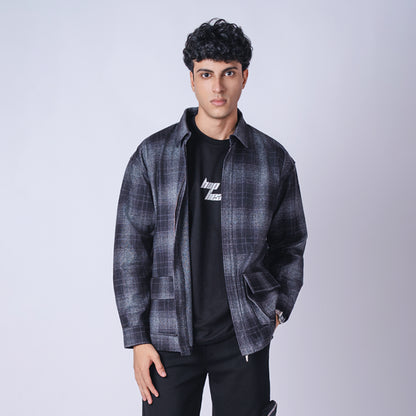 FLANNEL POCKET ZIPPER JACKET