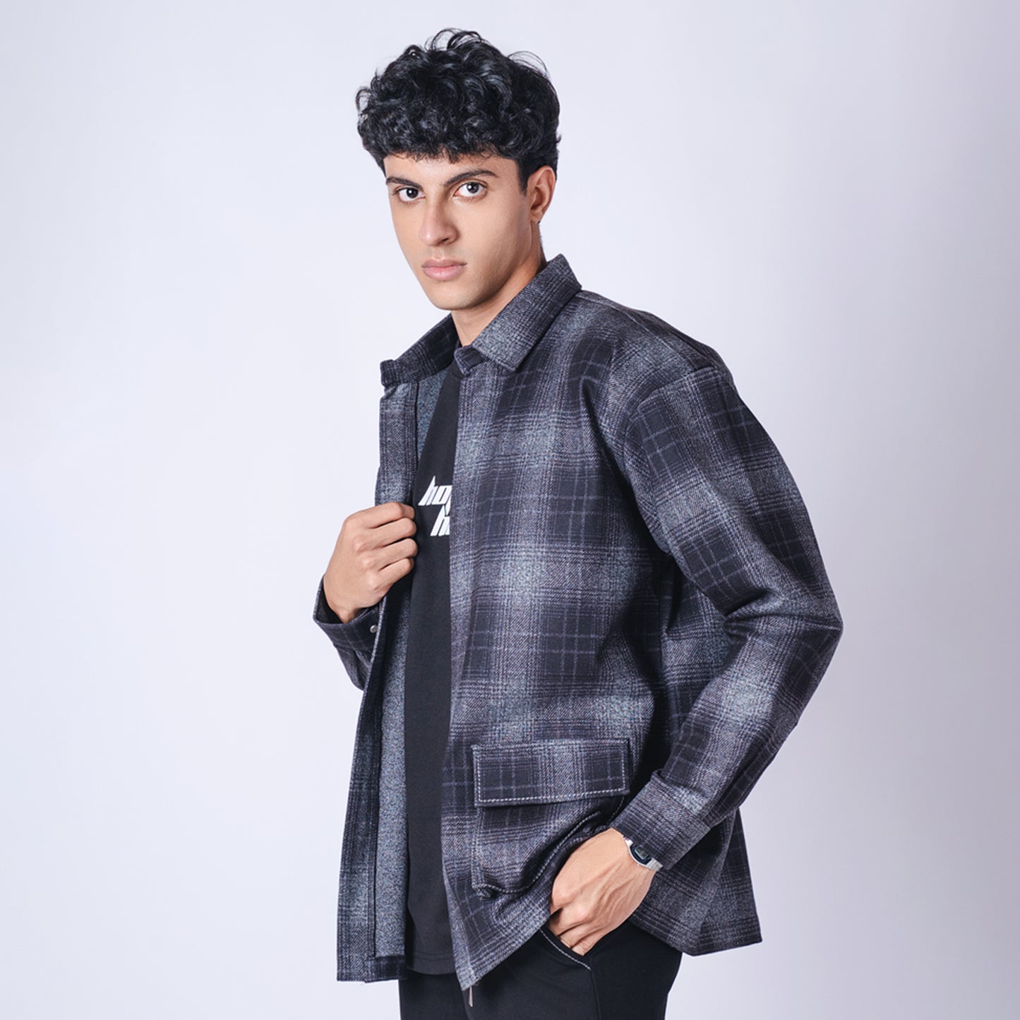 FLANNEL POCKET ZIPPER JACKET