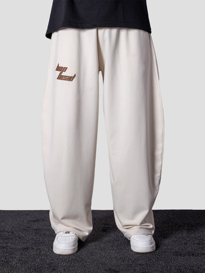 IVORY EXTREME BAGGY BASIC SWEATPANTS