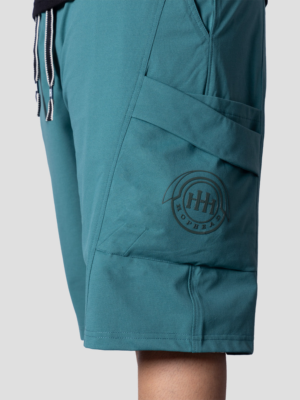 TURQUOISE CARPENTER POCKET OVERSIZED SHORTS