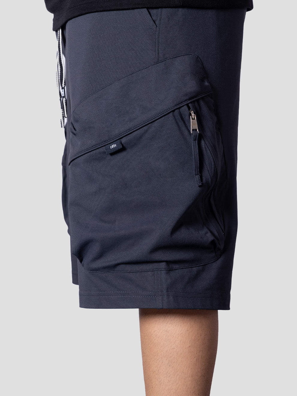 CHARCOAL UTILITY CARGO OVERSIZED SHORTS
