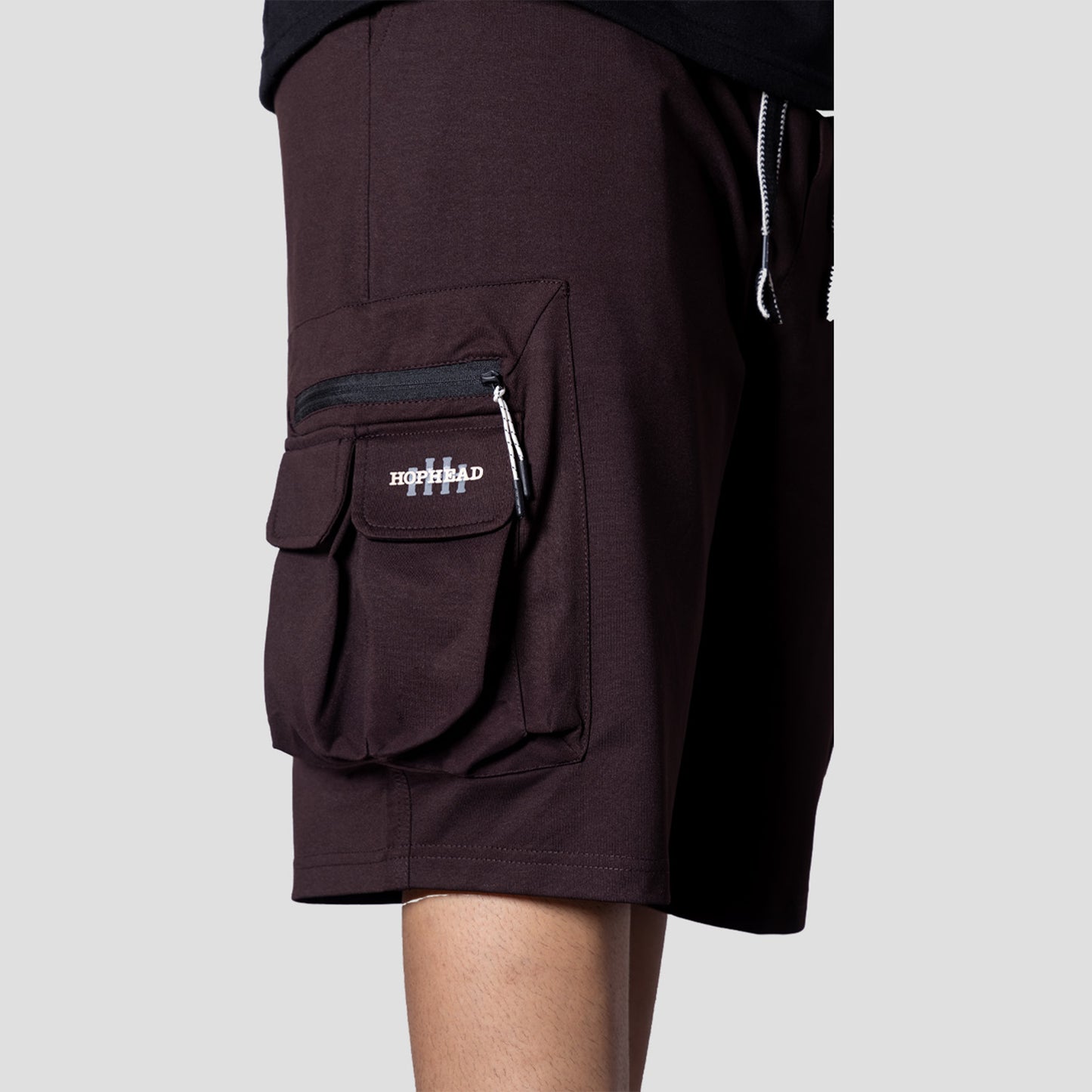 COFFEE POCKET ON POCKET OVERSIZED SHORTS