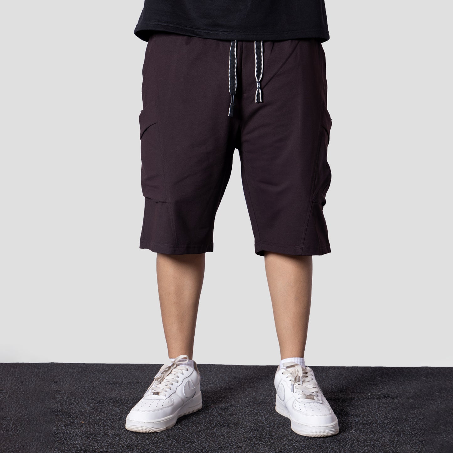 COFFEE CARPENTER POCKET OVERSIZED SHORTS