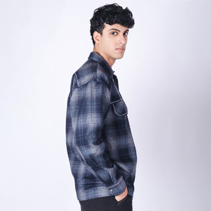 FLANNEL FLAP ZIPPER JACKET