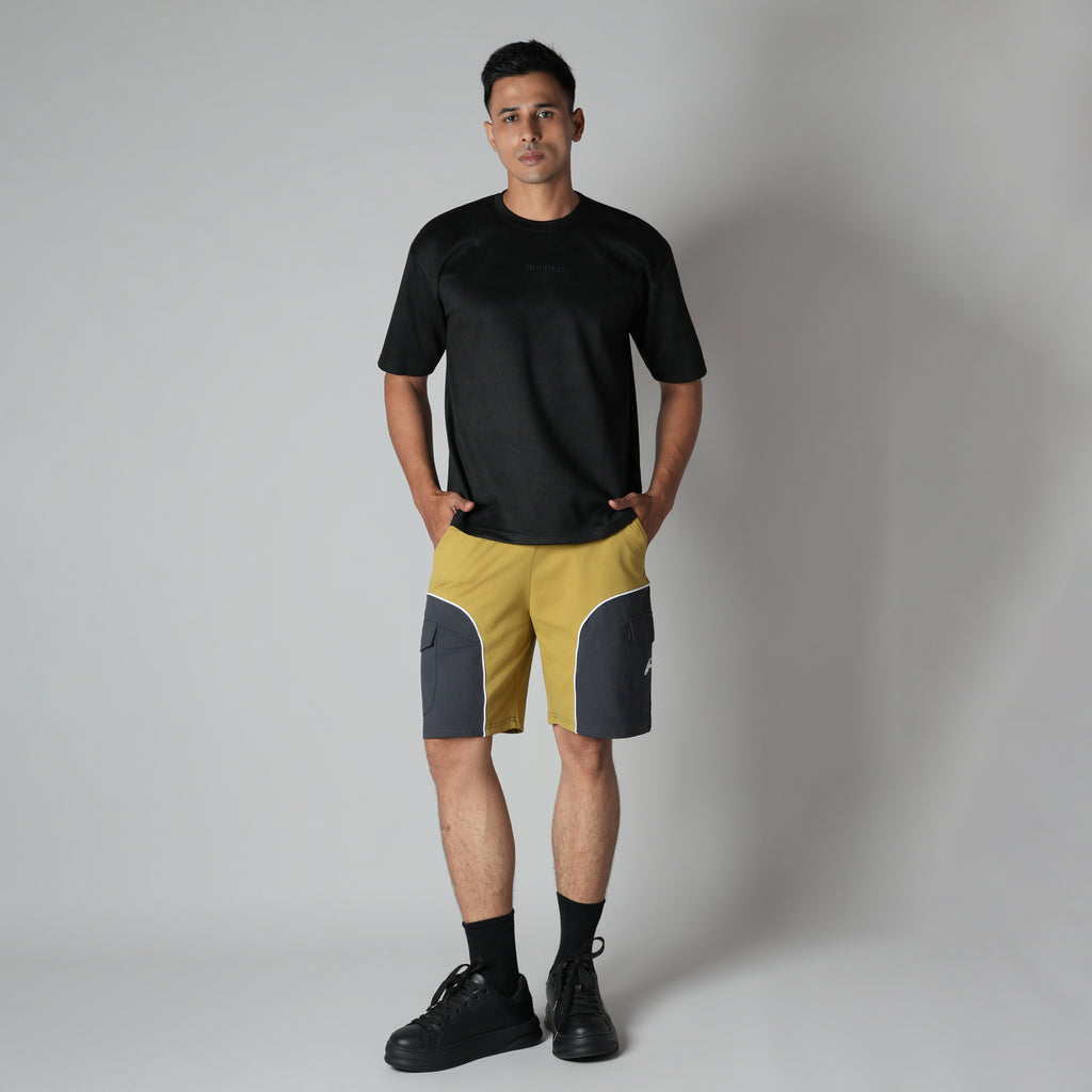 MUSTARD & CHARCOAL DUALTONE SHORTS
