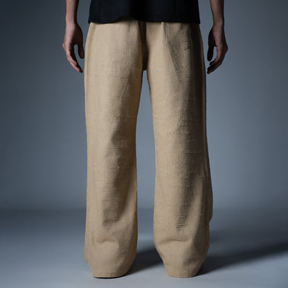 BEIGE ROOFING BOOT CUT DENIM