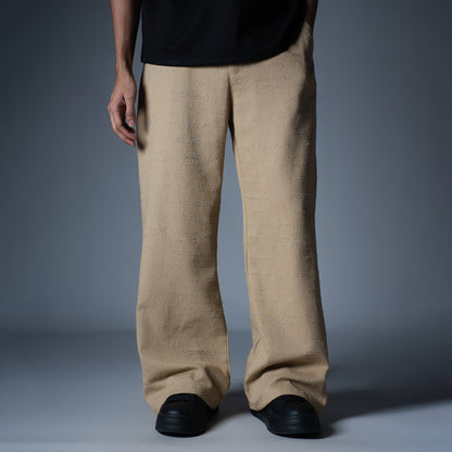 BEIGE ROOFING BOOT CUT DENIM