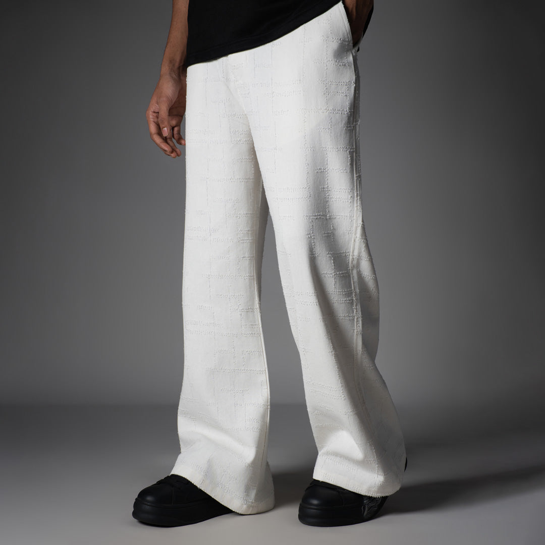 WHITE ROOFING BOOT CUT DENIM