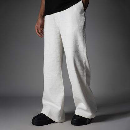 WHITE ROOFING BOOT CUT DENIM