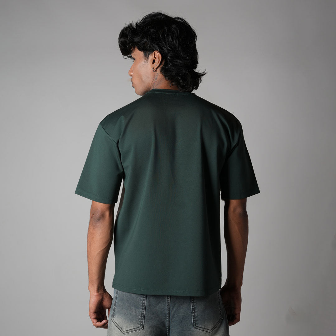 GREEN SPLITPANEL T-SHIRT
