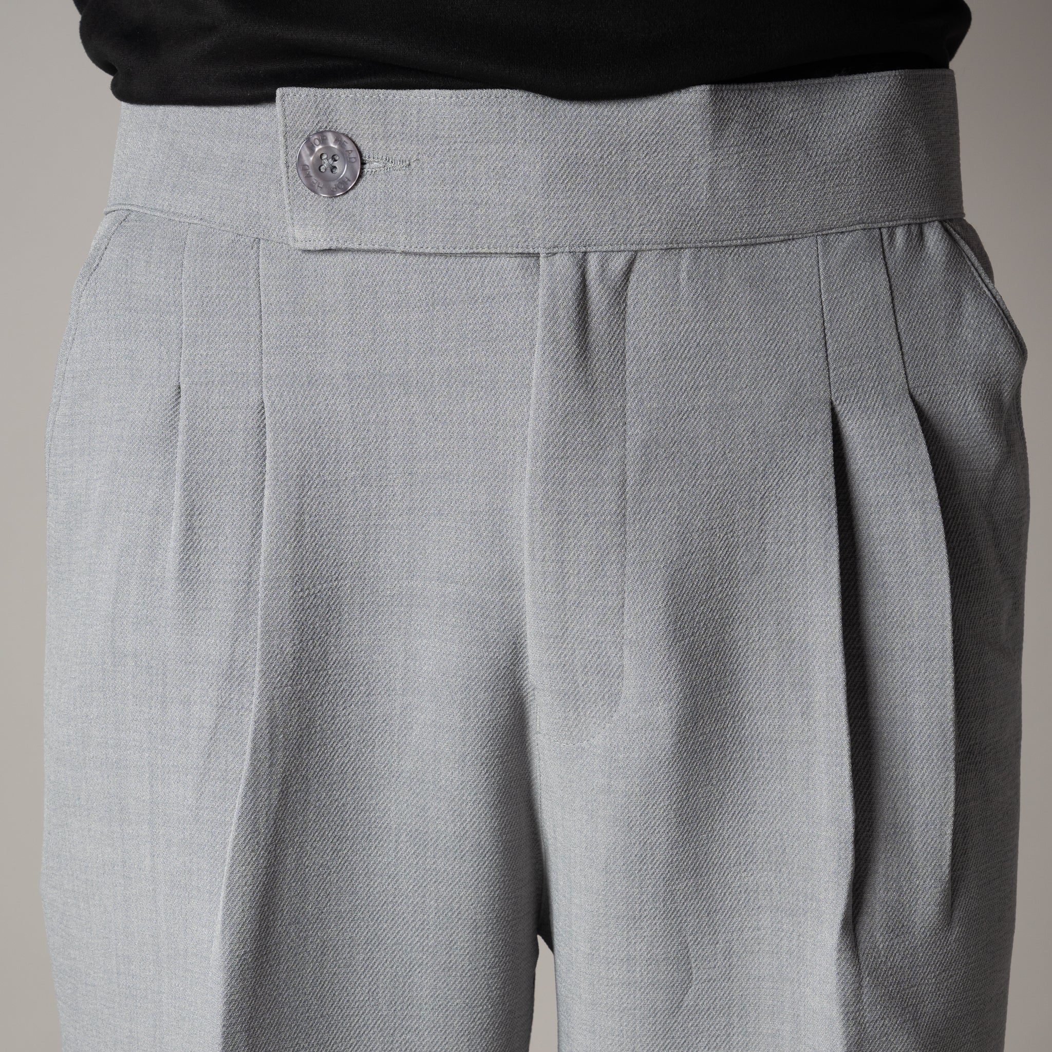 MOON GREY SINGLE BUTTON TROUSER