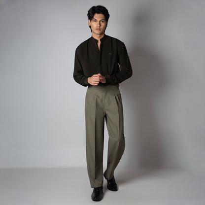 SAGE DOUBLE PLEAT STRAIGHT FIT TROUSER