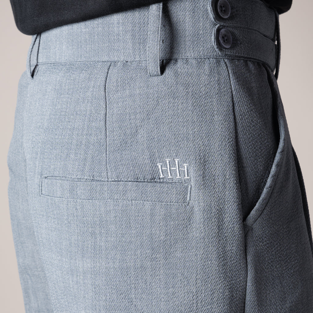 SILVER GREY DOUBLE FLAP TROUSER