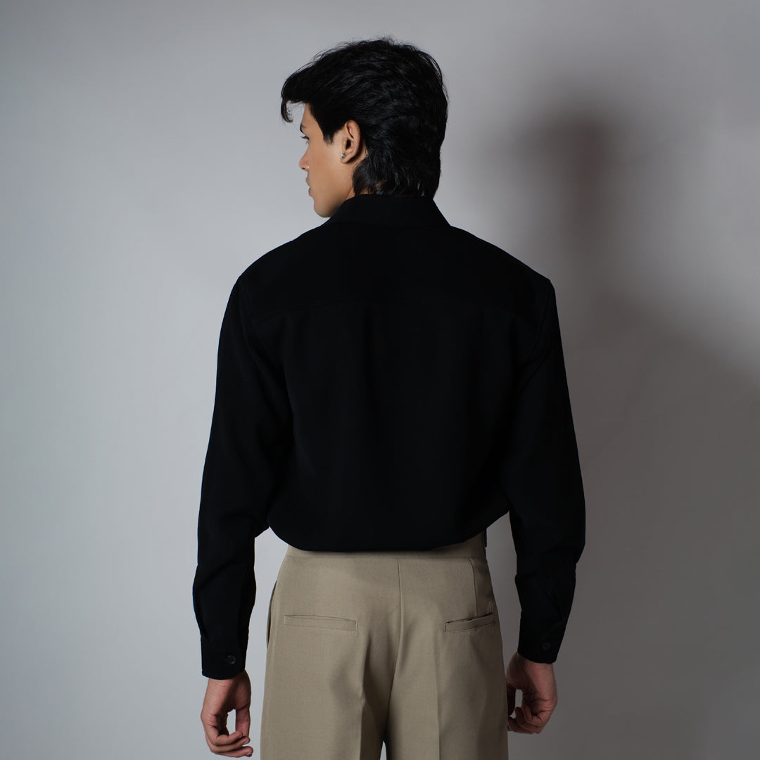BLACK KOREAN SHIRT