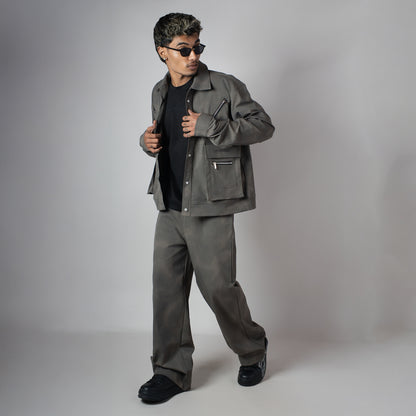 GREY CLOUDRIP STRAIGHT PANT