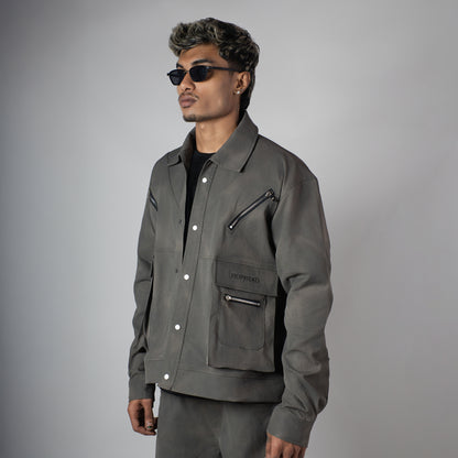 GREY CLOUDRIP POCKET JACKET