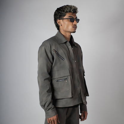 GREY CLOUDRIP POCKET JACKET