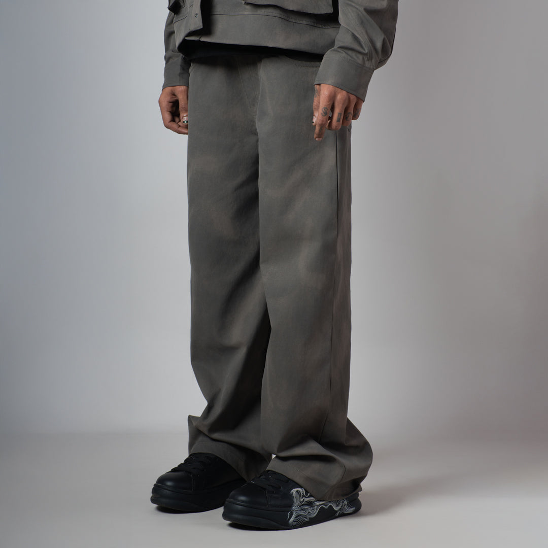GREY CLOUDRIP STRAIGHT PANT