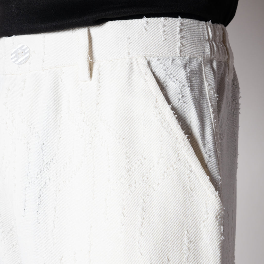 WHITE POCKET DENIM CARGO