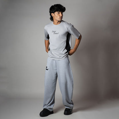 GREY SPLITPANEL T-SHIRT