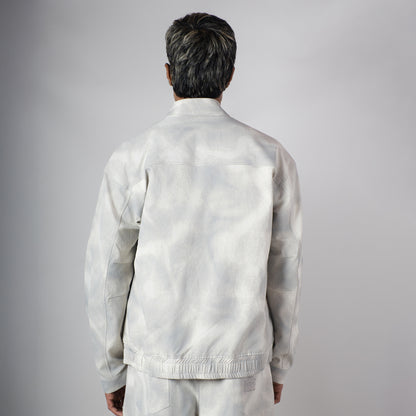WHITE CLOUDRIP ZIPPER JACKET