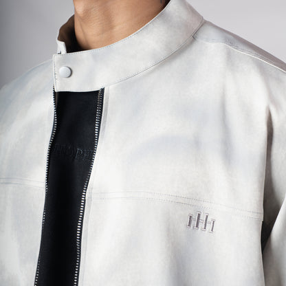 WHITE CLOUDRIP ZIPPER JACKET