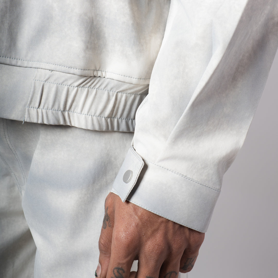 WHITE CLOUDRIP ZIPPER JACKET