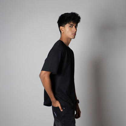 BLACK CREW NECK T-SHIRT