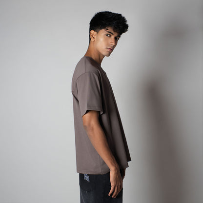 GREY CREW NECK T-SHIRT