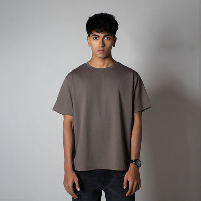 GREY CREW NECK T-SHIRT