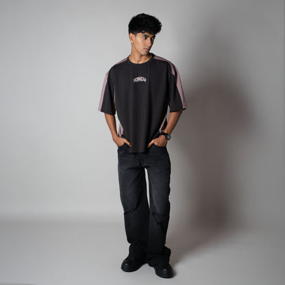 CHARCOAL SIDECUT T-SHIRT