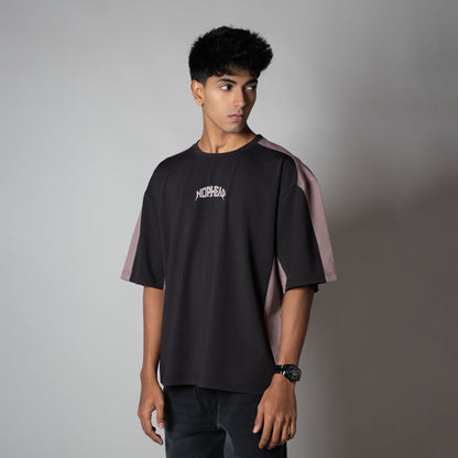 CHARCOAL SIDECUT T-SHIRT
