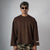 BROWN RAW EDGE SWEATSHIRT