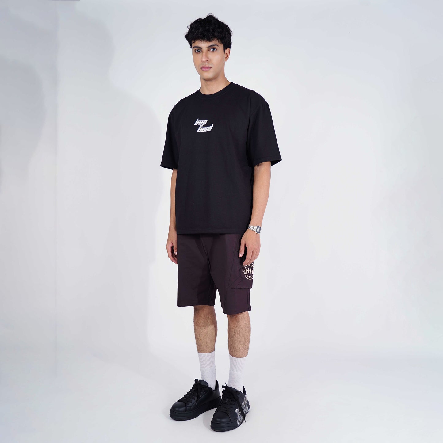 COFFEE CARPENTER POCKET OVERSIZED SHORTS