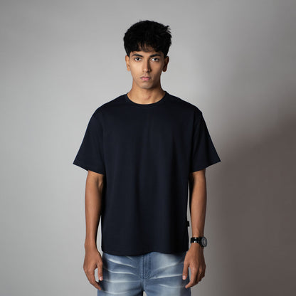 NAVY CREW NECK T-SHIRT