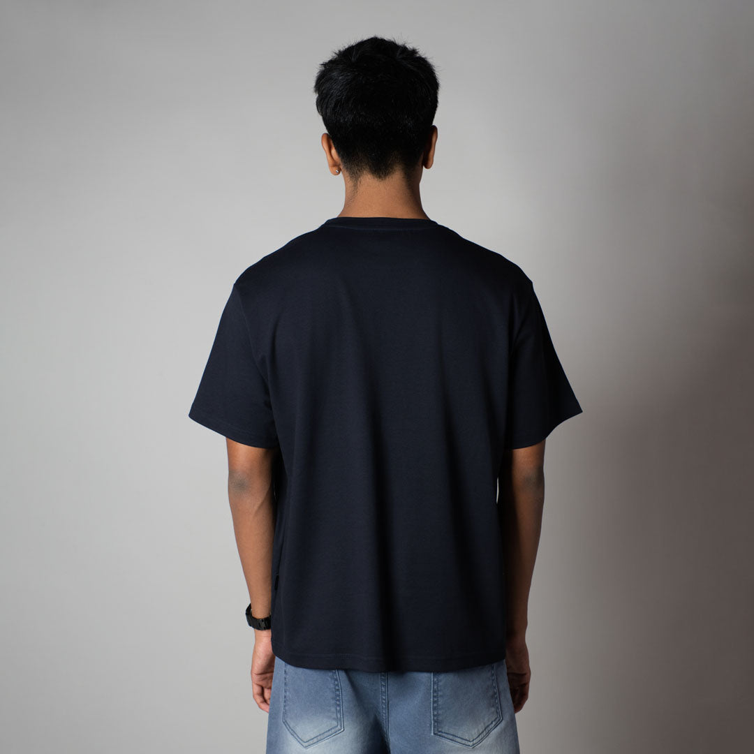 NAVY CREW NECK T-SHIRT