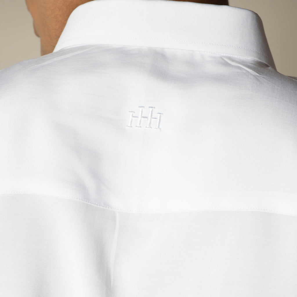 WHITE ESSENTIAL SUEDE LUXE SHIRT