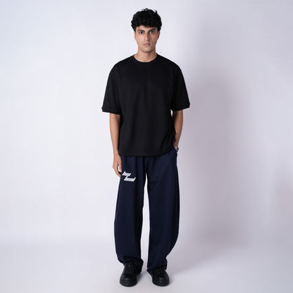 BLUE EXTREME BAGGY BASIC SWEATPANTS